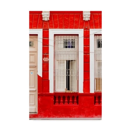 Philippe Hugonnard '355 Street Red Facade II' Canvas Art,30x47